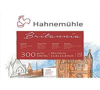 Hahnemühle Britannia Watercolour Pad Matt Natural White Watercolour Paper 300gsm 30 Sheets 30x30cm