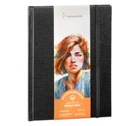 Hahnemühle Watercolour Book Deckle Edge Watercolour Book with Torn Edges, 100% Cotton, 250 g/m², Matt, 30 Sheets/60 Pages (approx. 15.2 x 20.5 cm/Portrait Size)
