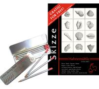 Hahnemuhle A4 Sketch Pad 96gsm / 100 sheets & tin of 6 Drawing Pencils H - 8B