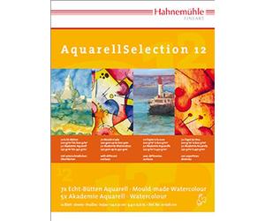 Hahnemuhle Aquarell Selection Pad - 12 Different Watercolour Papers - 24 x 32cm