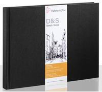 Hahnemuhle Sketch Book D&S, 140gsm Book, Black with stitched binding, A6 Landscape