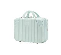 HAHONIA Makeup Travel for Women Girl, Portable Waterproof ABS Cosmetic Case with Elastic Band and Zipper, Case Hard Shell Vanity Cases Hand Luggage Cosmetic Case, Mint Green, L