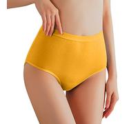 hahuha Stretchy High Waist Women's Underwear Comfy Fit Women's High Waist Underpants Abdomen Suppressing Hip Lifting Body Shaping Large Size Middle And Elderly Mothers' Womens Bikini (Orange, XXL)