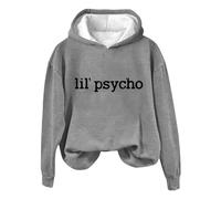 hahuha Women Yoga Hoodie Women Casual Sweatshirts Women's Lil' Funny Pattern Print Casual Hoodie Funny Saying Sarcastic Novelty Cool Cute Sweatshirt Sweatshirt Hoodies (Grey, S)