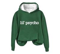 hahuha Women Yoga Hoodie Women Casual Sweatshirts Women's Lil' Funny Pattern Print Casual Hoodie Funny Saying Sarcastic Novelty Cool Cute Sweatshirt Sweatshirt Hoodies (Green, M)