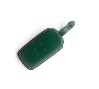 HAHUJZXK Handmade Leather Car Key Cover Holder Compatible with Aston Martin V8 Vantage (Dark Green),Dark Green