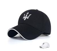 HAHYHL Baseball Cap Hat with Car Emblem Logo Embroidery for Maserati GranTurismo,Cotton Athletic Adjustable Cooling Breathable Sun Hat Sports Cap for Men Women,Black