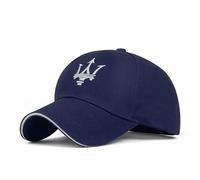 HAHYHL Baseball Cap Hat with Car Emblem Logo Embroidery for Maserati Quattroporte,Cotton Athletic Adjustable Cooling Breathable Sun Hat Sports Cap for Men Women,Blue