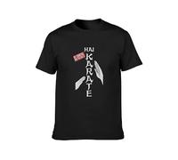 Hai Karate Be Careful Black Men T-Shirt Graphic Printed Top Unisex Tee T-Shirt Black L
