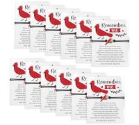 Haiabei 12 Set Red Cardinal Bracelet Bird Charm Sympathy Bracelet Funeral Favors Memorial Bracelets with Prayer Card Bag, Memorial Poem Gift In Memory Of Loved One Thank You Favors for Guests