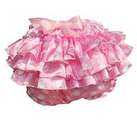 Haian ABDL PVC & Satin Ruffle Rhumba Pull on Plastic Pants (Xlarge, Pink)