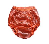 Haian Adult Incontinence Pull-on Plastic Pants PVC Pants 3 Pack (3X-Large, Transparent Red)