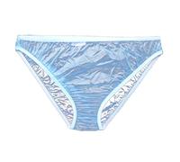 Haian Plastic Bikini Panties PVC Underwear 3 Pack (Medium, Transparent Blue)