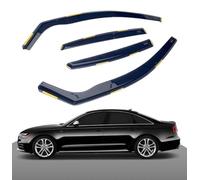Haibak Wind Deflectors Set Compatible With Audi A6 C7 Saloon 2011-2018 | 4-Piece Tinted Side Window Deflectors for 4-Door Models | In-Channel Fitment
