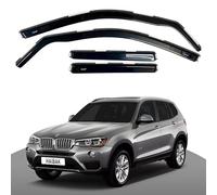 Haibak - Wind Deflectors Set Compatible with BMW X3 MK2 F25 5 Door SUV 2011-2017 - 4Pcs Tinted In-Channel Window Visors