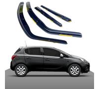 Haibak Wind Deflectors Set Compatible With Vauxhall Corsa D & E 2006-2019 | 4-Piece Tinted Side Window Deflectors | In-Channel Fitment for 5 Door Hatchback