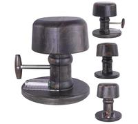 HAIBEIR Antique Millinery 2 Way Hat Sizer Stretcher Vintage Mechanical Wood Hat Block Display Stand Brown