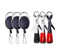 HaiBiDe Fishing Quick Knot Tying Tool 3 Sets Stainless Steel 4 in 1 Tool Including Quick Knot Knotter Fly Line Clippers Hook Sharpener Hook Eye Needle with Zinger Retractor