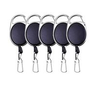 HaiBiDe Fishing Zinger Retractor 5 pcs with 360Degree Rotation Buckle for Fishing Climbing Hiking Outdoor sports