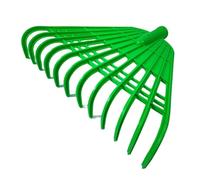 Haibinsuo 12/21 Tines Leaf Rake Tempered Plastic Rake Head Collecting Leaves Debris Garden Tool Yard Grass Clean Tool for Gardening Camping Green 21