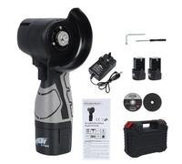 Haibinsuo Cordless Brush Angle Grinder Kit,Mini Angle Grinder Tool Brushless Cut Off Hand Polishing Grinding Tool Grinder Handheld Cutter 2x16.8V 2000mAh Batteries and 6pcs Discs for Metal Wood 7000