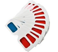 HAICN 12Pcs 3D Paper Glasses Red and Blue Frame Anaglyph Paper Cardboard 3D Virtual Video View 3D Video Glass for Movies TV Internet Images