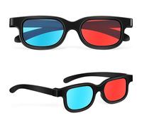 HAICN 2Pcs 3D Glasses Portable Red and Blue 3D Glasses View 3d Print Magazines Comic Books Anaglyph Photos for Home Cinema Theater TV Game