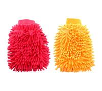 HAICN 2Pcs Chenille Microfiber Dog Towel Mitt Pet Grooming Glove Gentle Dog Bathing Scrubber Gloves Super Absorbent Washable for Small Medium and Large Cats Dogs