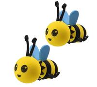 HAICN 2Pcs Honey Bee Aerial Toppers Cute Car Antenna Decorative Roof EVA Anti-Collision Doll Decoration for All Kinds of Cars
