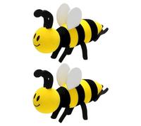 HAICN 2Pcs Honey Bee Car Antenna Topper Lovely Yellow Bee Car Aerial Toppers Funny Bumble Bee Ornaments for Automobile Roof Decorative