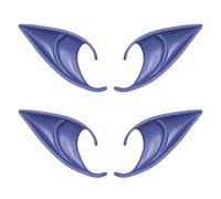 HAICN 2PCS Purple Elf Ears Cosplay Accessories Pixie Ears Soft Pointed Ear Fairy Elven Ear for Costume Dress Up Role Play Christmas Masquerade and Carnivals