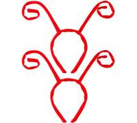 HAICN 2pcs Red Butterfly Antenna Headbands Bug Insect Hairbands Feeler Headband Beetle Headband Ladybug Costume Accessories for Cosplay Dress Up Festival