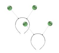 HAICN 2Pieces Alien Headband Glitter Ball Head Boppers Martian Antenna Headband Party Favors Costume Accessory for Halloween Christmas Cosplay (Green)