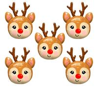 HAICN 5Pieces Reindeer Foil Balloon Deer Horn Air Walker Balloon Xmas Party Decorations Gift for Kids Photo Props