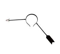 HAICN Bloody Arrow Through The Head Headband Halloween Spooky Plastic Headband Dress-up Costume Prop for Masquerade Cosplay Supplies