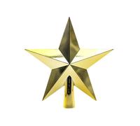 HAICN Glossy Christmas Tree Toppers Star Vintage Home Decor Holiday Star Treetop Ornaments for Indoor Outdoor Tree Creativity Gift Decoration (11cm) (Gold)