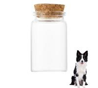 HAICN Pet Hair Fur Keepsake Memorial Bottle Preserve Precious Memories Pet Memorial Pet Memory Urn Container Glass Keepsake Bottle for Dogs Cats Small Pets
