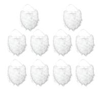 HAICN Santa's Beards White Funny Fake Santa Claus Beard Facial Novelty Mustache Prop Party Cosplay Supplies for Festival Costume (10)