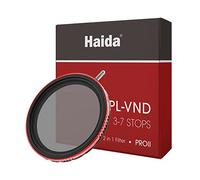 Haida 82mm VND+CPL 2 in 1 ND8-ND128 Adjustable Filter (3-7 Stops) for Camera Lens, Multi-Coating Nano-Coating Polarizer + Variable Neutral Density Filter with Lens Cap (Pro II-Series)