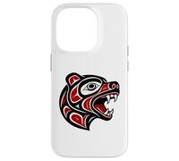 Haida Bear Indigenous Pacific Northwest Tribal Design Case for iPhone 14 Pro