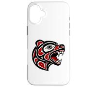Haida Bear Indigenous Pacific Northwest Tribal Design Case for iPhone 16 Plus
