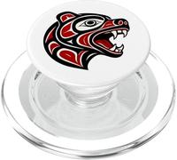 Haida Bear Indigenous Pacific Northwest Tribal Design PopSockets PopGrip for MagSafe