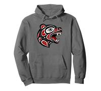 Haida Bear Indigenous Pacific Northwest Tribal Design Pullover Hoodie