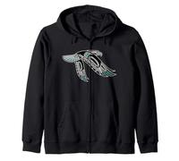 Haida Eagle American Indian Native America Indigenous Zip Hoodie