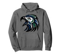 Haida Eagle Tribal Design - Pacific Northwest Indigenous Art Pullover Hoodie