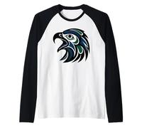 Haida Eagle Tribal Design - Pacific Northwest Indigenous Art Raglan Baseball Tee