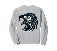 Haida Eagle Tribal Design - Pacific Northwest Indigenous Art Sweatshirt