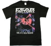 HAIDIOU Fear-Factory-Soul-of-A-New-Machine-Black-T-Shirt-Industrial-Metal-Death-Metal Black L
