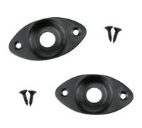 Haidong DIY accessories for electric guitar bass, guitar socket output jack board interface connection and fixing iron sheet black 2 sets