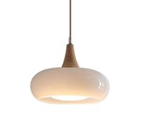 HAIDU Creative Oval Glass Pendant Lamp Lampshade,E27 Base Single-headed Hanging Light,Nordic Retro Style Chandelier,Balcony Bedroom Studio Decorative Lighting Fixtures